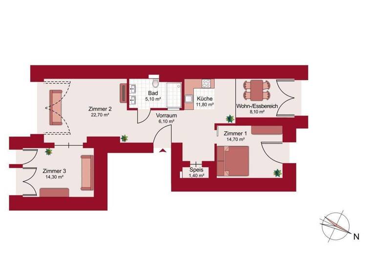 Wohnung zum Kauf 560.000 € 4 Zimmer 84 m² 2. Geschoss frei ab sofort Pradl Innsbruck 6020
