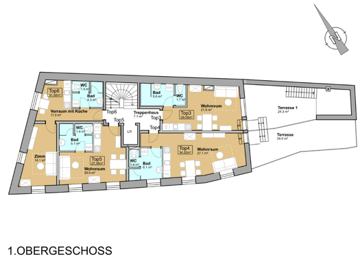 Studio zum Kauf - Erstbezug 139.500 € 1 Zimmer 29,1 m² 1. Geschoss Dürnstein 3601