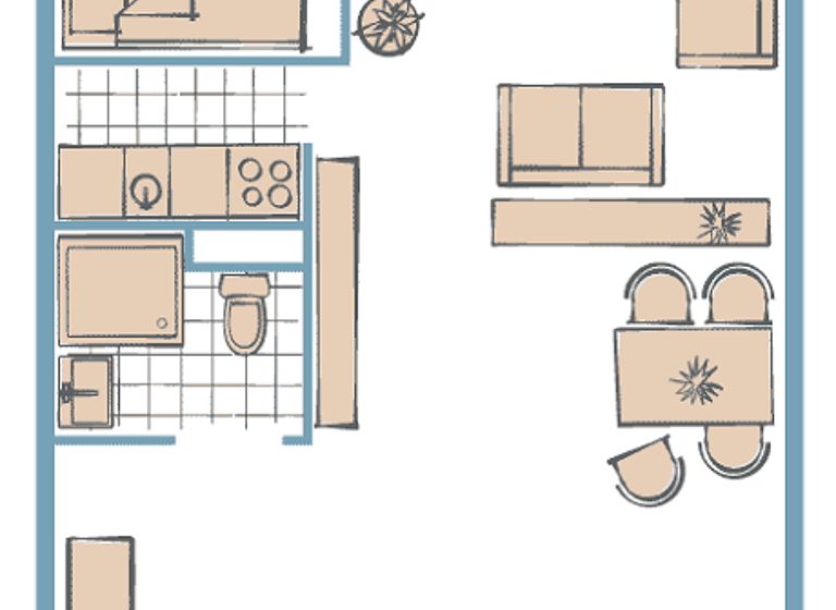 Wohnung zum Kauf 164.000 € 1,5 Zimmer 45 m² 9. Geschoss frei ab sofort Ferienpark Heiligenhafen 23774