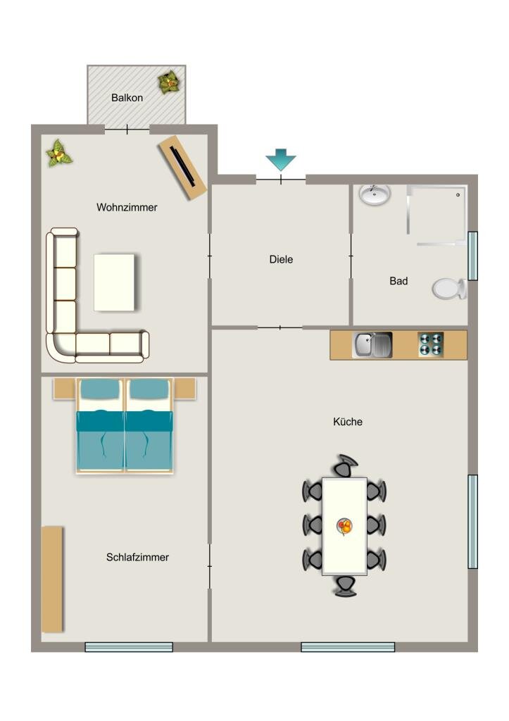 Wohnung zur Miete 451 € 2,5 Zimmer 61,7 m²<br/>Wohnfläche EG<br/>Geschoss 01.02.2025<br/>Verfügbarkeit Timpestraße 53 Karnap Essen 45329