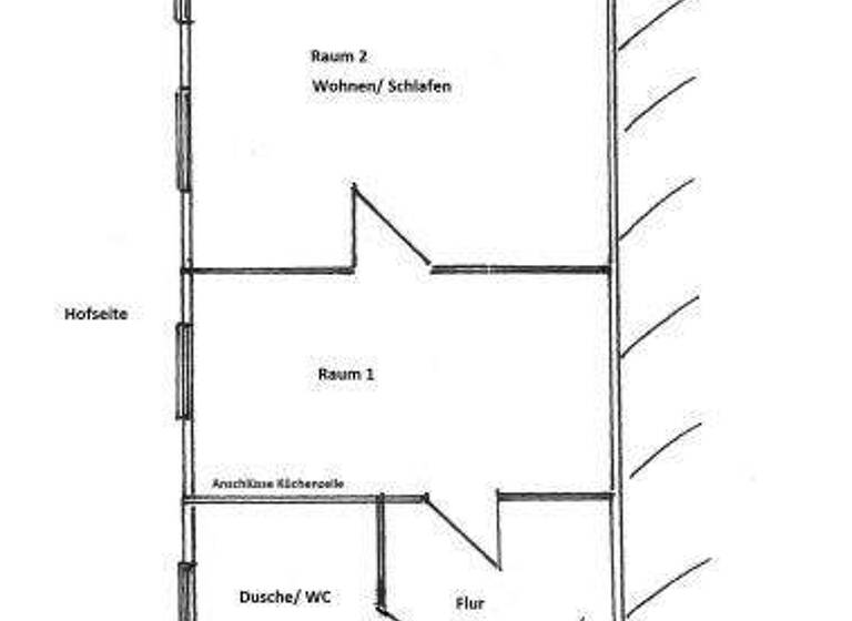 Wohnung zur Miete 340 € 2 Zimmer 38 m² 2. Geschoss frei ab sofort Schillerstr. 37 Paulusviertel Halle (Saale) 06108