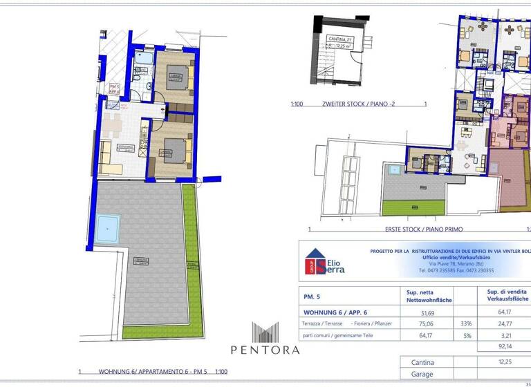 Wohnung zum Kauf 3 Zimmer 51,7 m² 1. Geschoss Bozen 39100