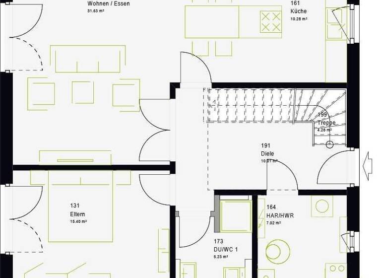 Einfamilienhaus zum Kauf - Erstbezug provisionsfrei 490.595 € 5 Zimmer 160,6 m² 1.150 m² Grundstück Sonnenweg 19 Lam 93462