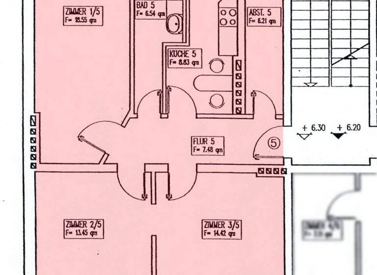 Wohnung zum Kauf 165.000 € 3 Zimmer 76 m² 2. Geschoss Barther Str. 76 Tribseer Stralsund 18437