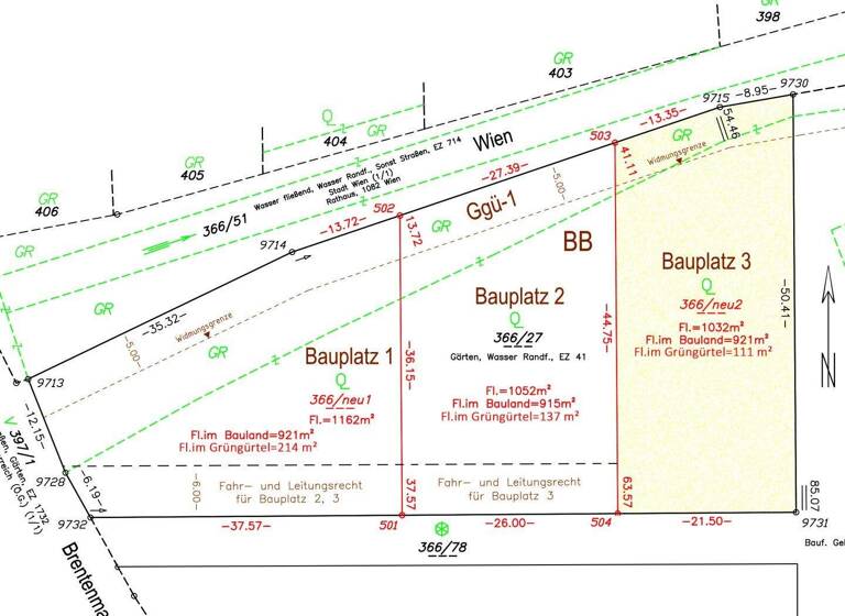 Gewerbegrundstück zum Kauf 340.000 € 1.032 m² Grundstück Pressbaum 3013