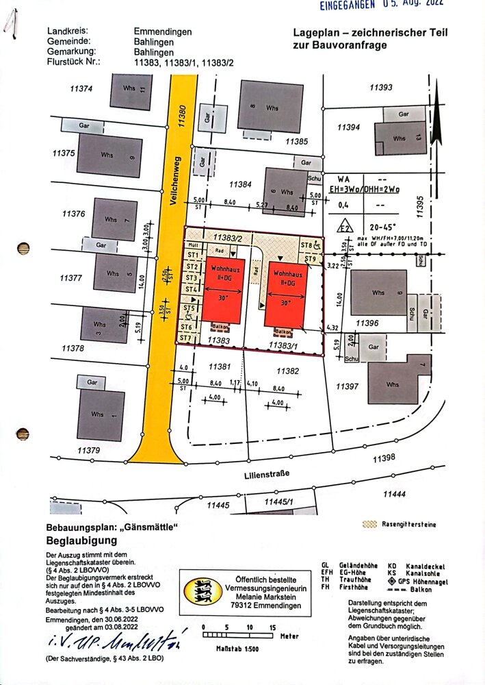 Grundstück zum Kauf 257.000 € 323 m²<br/>Grundstück Bahlingen am Kaiserstuhl 79353