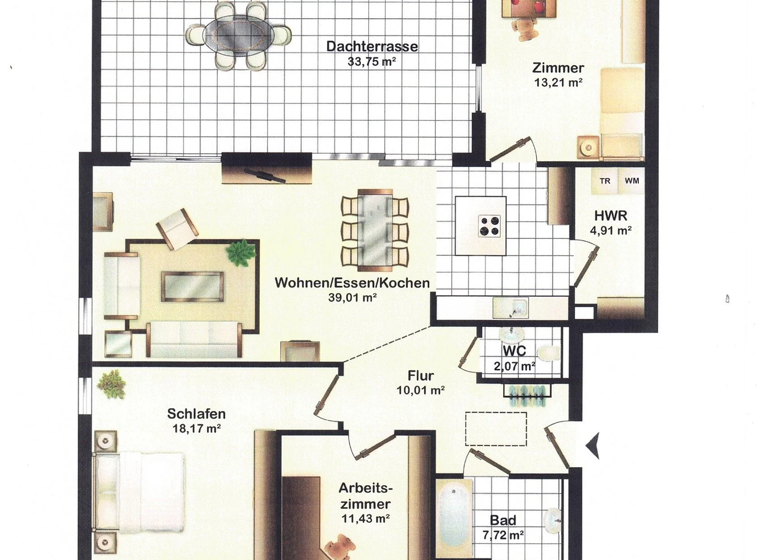 Penthouse zum Kauf 499.000 € 4 Zimmer 131 m² 1. Geschoss Zum Sportplatz 1D Seckenhausen Stuhr 28816