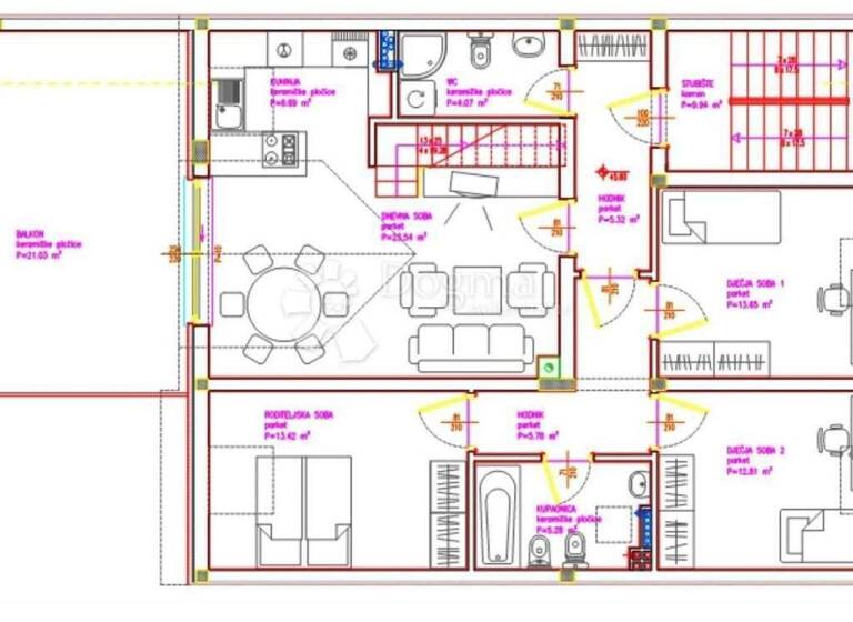 Wohnung zum Kauf 684.480 € 5 Zimmer 182 m² 2. Geschoss Jarun - Precko