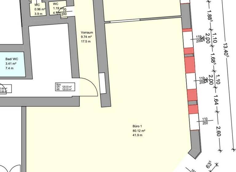 Büro zum Kauf 9,21 € 2 Zimmer 60 m² Bürofläche Eggenberg Graz 8020