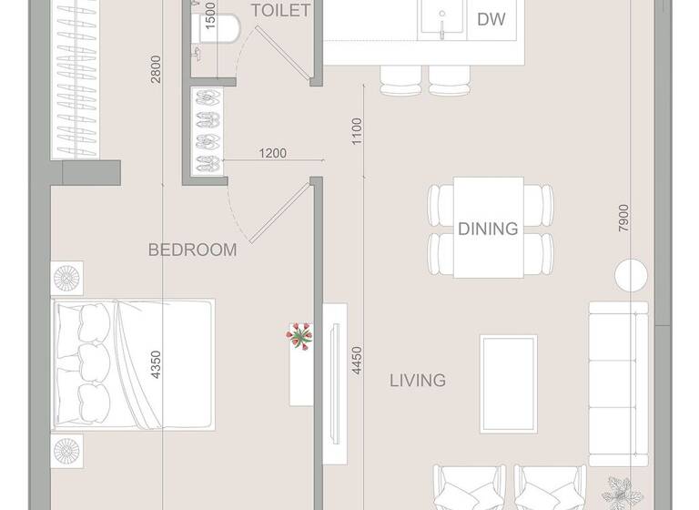 Wohnung zum Kauf provisionsfrei 306.912 € 2 Zimmer 78,9 m² Dubai 00000