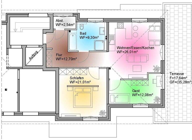 Wohnung zum Kauf provisionsfrei 569.990 € 3 Zimmer 101 m² 3. Geschoss Bahnhofstraße 42b Freinsheim 67251