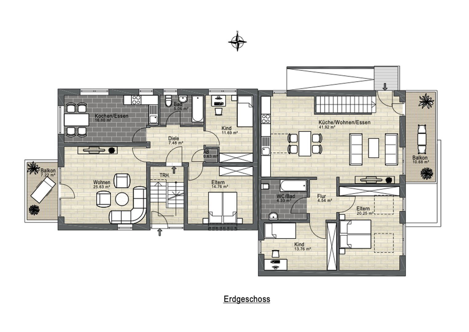 Terrassenwohnung zum Kauf provisionsfrei 695.000 € 4 Zimmer 145,1 m²<br/>Wohnfläche EG<br/>Geschoss Vilich/Rheindorf Bonn 53225