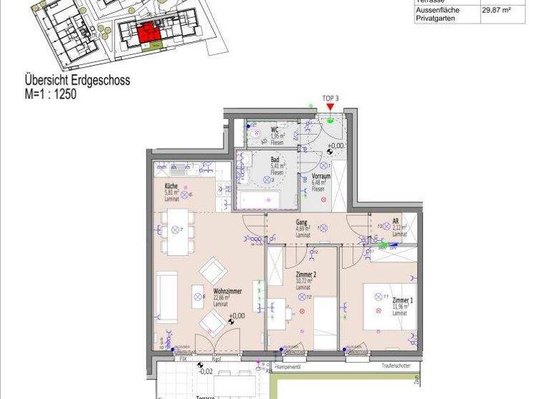 Wohnung zum Kauf - Erstbezug 276.564 € 3 Zimmer 71,8 m² EG frei ab 01.09.2026 Elisabeth Bollenberger-Gasse Wiener Neustadt 2700