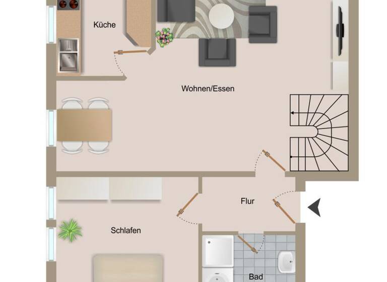 Wohnung zur Miete 900 € 3 Zimmer 80 m²<br/>Wohnfläche Hailfingen Rottenburg 72108