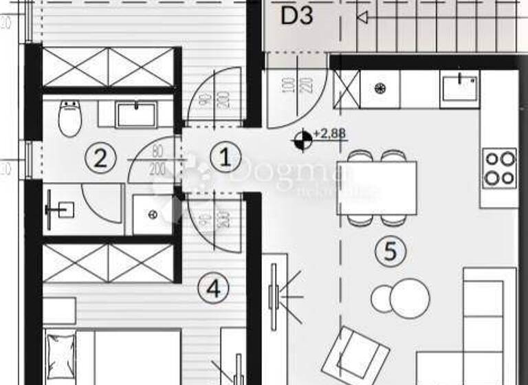 Wohnung zum Kauf 3 Zimmer 64 m² 1. Geschoss Liznjan