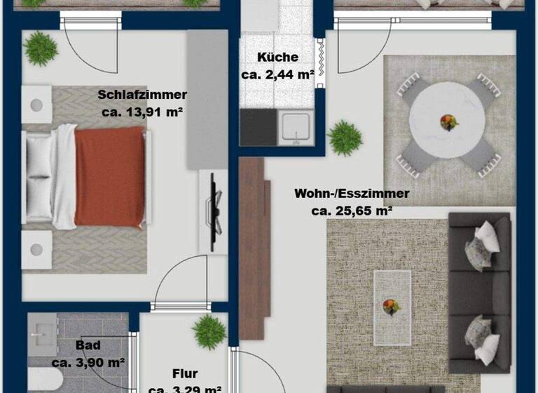 Wohnung zum Kauf 385.000 € 2 Zimmer 53,8 m² 1. Geschoss Sendling München 81369