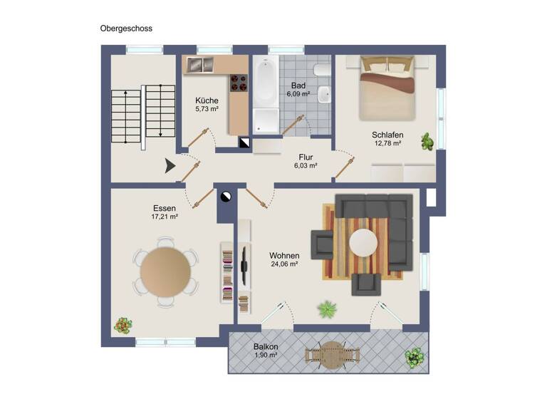 Wohnung zum Kauf 499.000 € 3 Zimmer 73,7 m² 1. Geschoss Otterfing 83624
