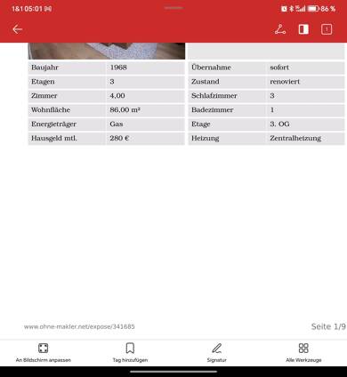 Wohnung zur Miete 1.350 € 3 Zimmer 86 m² Geschoss 3/3 frei ab 01.07.2025 Berzdorf Wesseling 50389