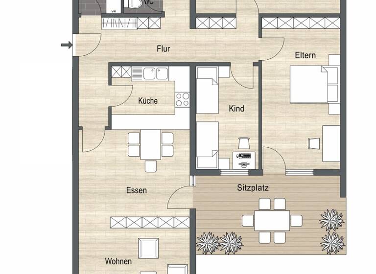 Wohnung zum Kauf 299.000 € 3,5 Zimmer 92,4 m² EG Aalen 73431