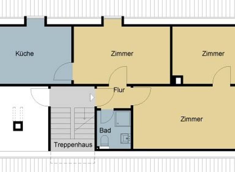 Wohnung zur Miete 220 € 2,5 Zimmer 36,8 m² 2. Geschoss frei ab sofort Schlesierstr. 8 Langelsheim 38685