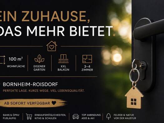 Wohnung zur Miete 1.350 € 3 Zimmer 100 m² Geschoss EG/1 frei ab sofort Roisdorf Bornheim 53332