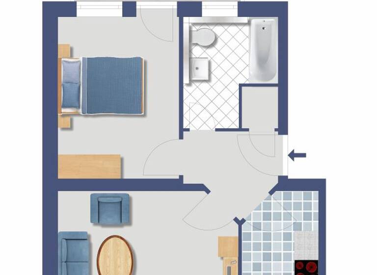 Wohnung zum Kauf provisionsfrei 98.340 € 2,5 Zimmer 54,3 m² EG Am Himgesberg 11 Hüttenheim Duisburg 47259