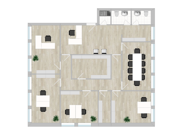 Büro zur Miete provisionsfrei 1.250 € 3 Zimmer 142,4 m² Bürofläche Heidestr. 94-96 Rellingen 25462