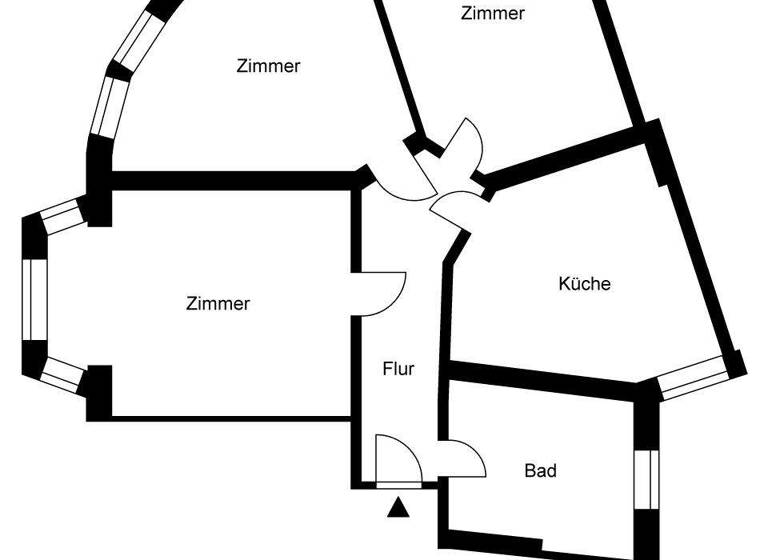 Wohnung zur Miete 931 € 3 Zimmer 124,2 m² 2. Geschoss Wildenbruchstraße 1 Frankfurt Frankfurt (Oder) 15230
