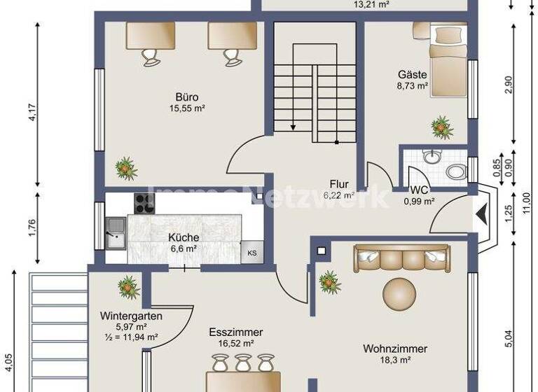 Einfamilienhaus zum Kauf 378.000 € 9 Zimmer 198 m² 596 m² Grundstück Könen Konz / Könen 54329