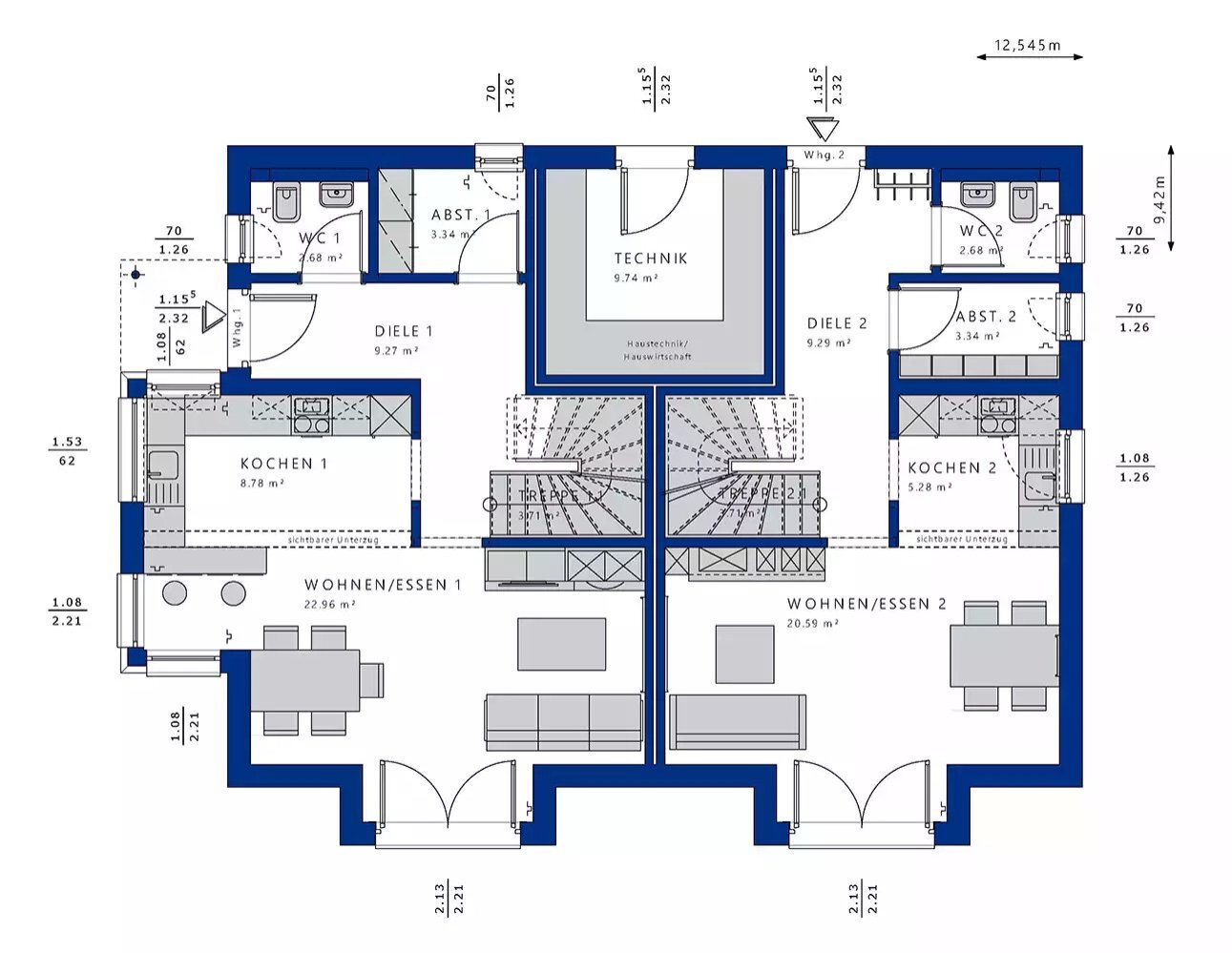 Doppelhaushälfte zum Kauf 1.462.819 € 6 Zimmer 206 m²<br/>Wohnfläche 800 m²<br/>Grundstück Tungendorf Neumünster 24536