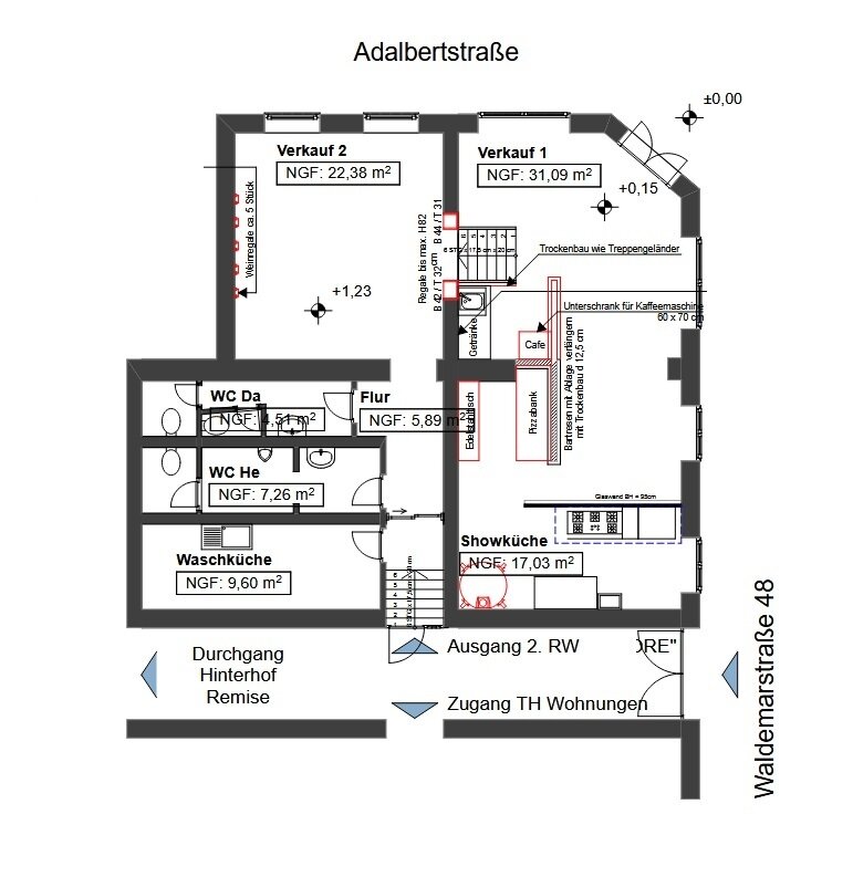 Laden zur Miete 26,56 € 100 m²<br/>Verkaufsfläche Kreuzberg Berlin Kreuzberg 10997