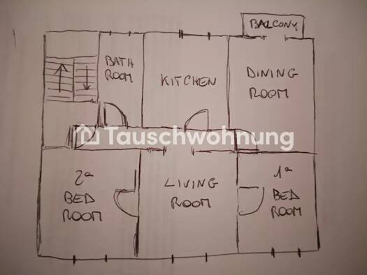 Wohnung zur Miete Tauschwohnung 1.100 € 2,5 Zimmer 76 m² Darmstadt Darmstadt 64289