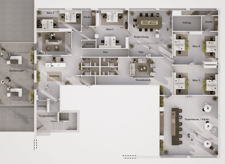 Bürofläche zur Miete provisionsfrei 4.380 € 515 m² Bürofläche teilbar ab 200 m² Castroper Hellweg 49 Hiltrop Bochum 44805