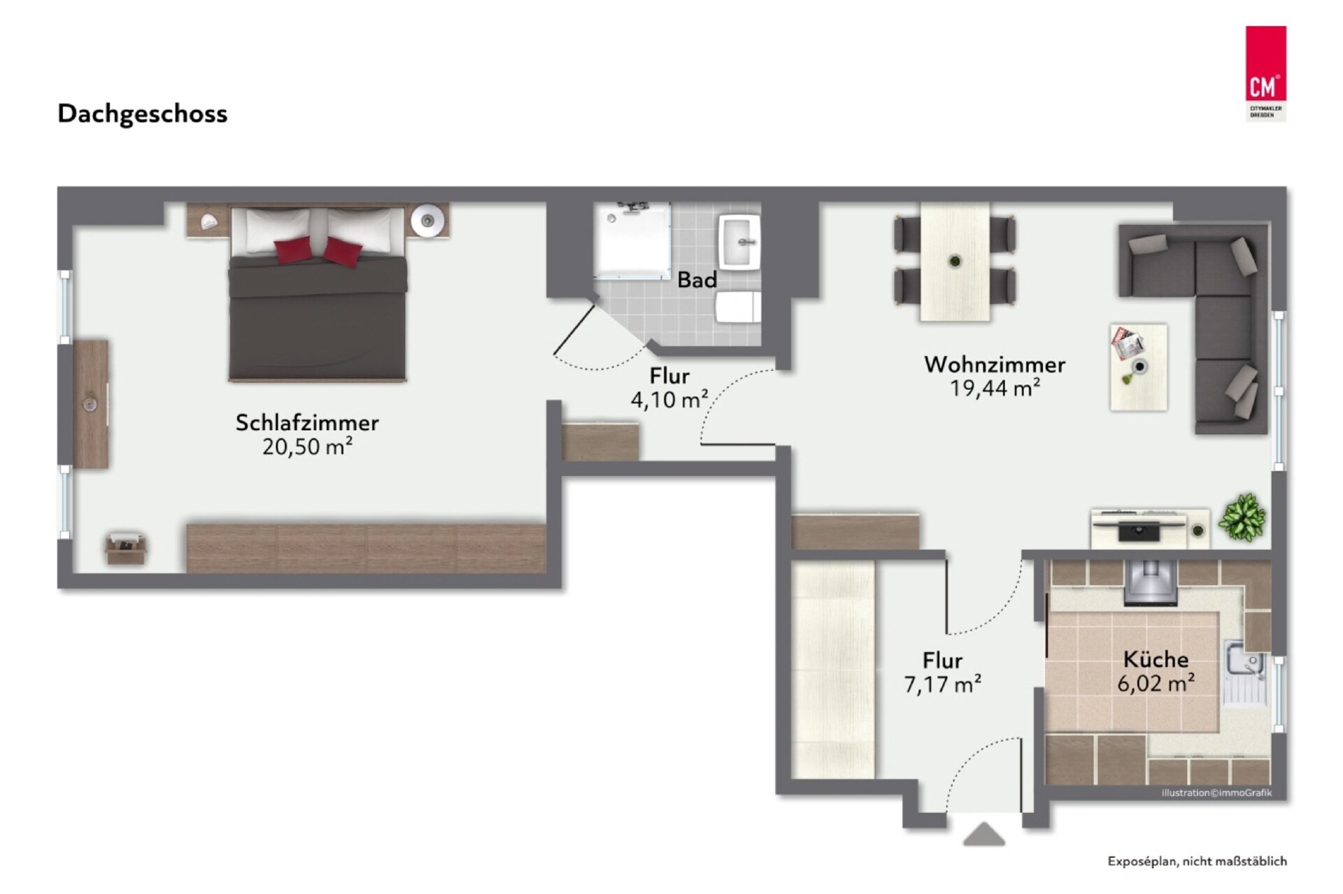 Wohnung zur Miete 499 € 2 Zimmer 53,5 m²<br/>Wohnfläche 4.<br/>Geschoss ab sofort<br/>Verfügbarkeit Rothenburger Straße 42 Äußere Neustadt (Böhmische Str.) Dresden 01099