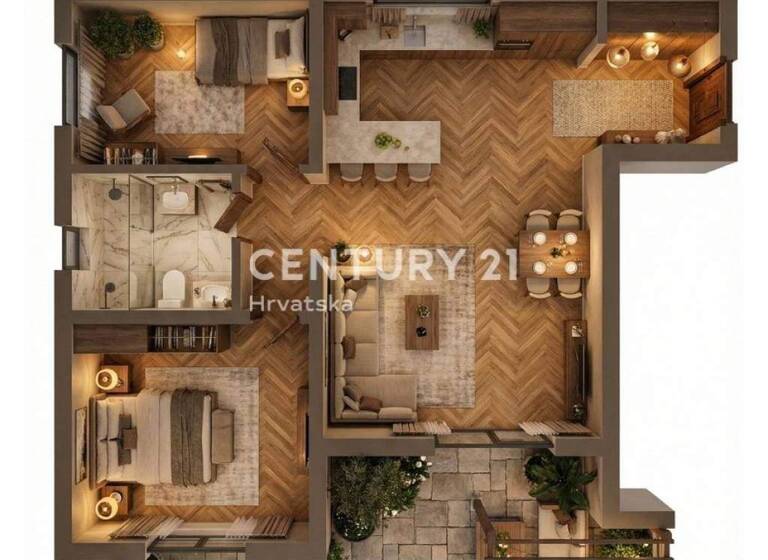 Wohnung zum Kauf 208.950 € 2 Zimmer 69 m² 1. Geschoss Varazdin