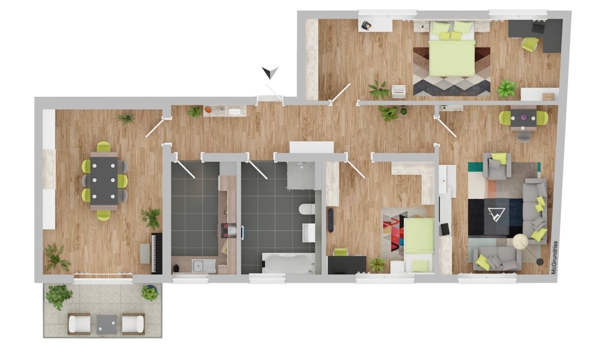 Wohnung zum Kauf 329.000 € 4 Zimmer 102 m²<br/>Wohnfläche EG<br/>Geschoss Friedrichstal Stutensee / Friedrichstal 76297