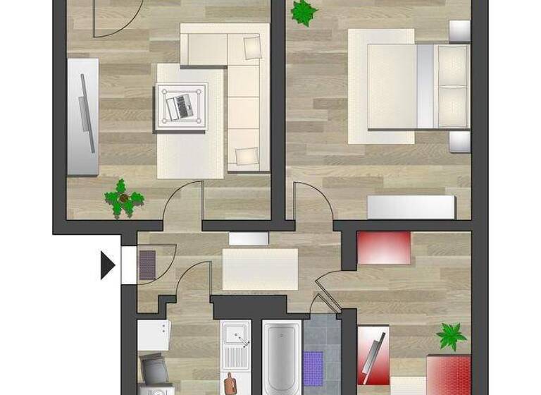 Wohnung zur Miete 389 € 3 Zimmer 60,7 m² 2. Geschoss frei ab 01.06.2026 Comeniusstr. 40 Altchemnitz Chemnitz 09120
