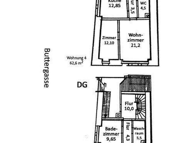 Wohnung zur Miete 970 € 3 Zimmer 110 m² Gotha 99867