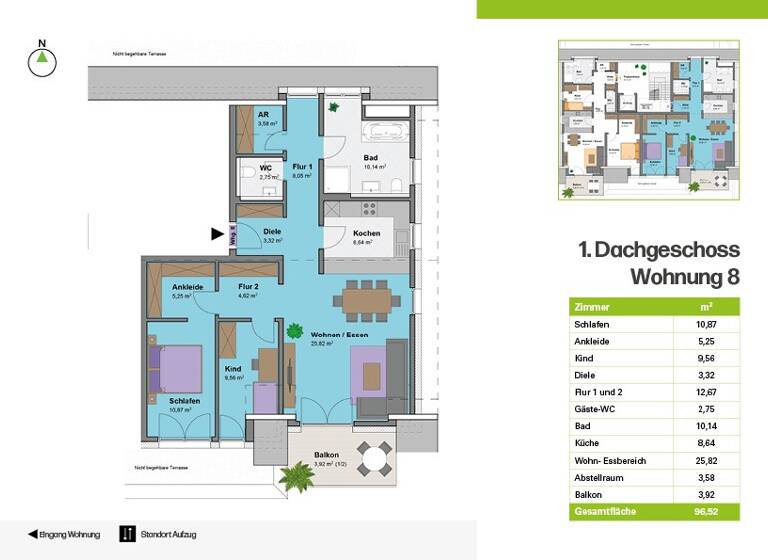 Wohnung zum Kauf provisionsfrei als Kapitalanlage geeignet 474.500 € 3,5 Zimmer 96,5 m² Flözlingerstraße 5 Zimmern Zimmern ob Rottweil 78658