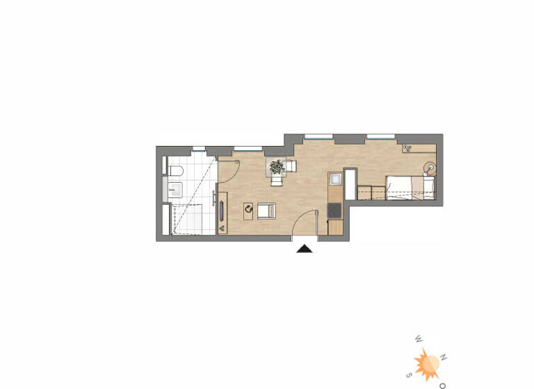 Studio zum Kauf 179.900 € 1 Zimmer 29,8 m² 1. Geschoss Hauptstraße 128 Hoffnungsthal Rösrath 51503