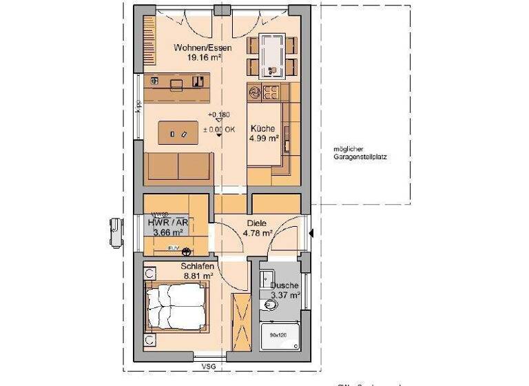 Einfamilienhaus zum Kauf provisionsfrei 252.000 € 2 Zimmer 45 m² 580 m² Grundstück Hainichen 09661