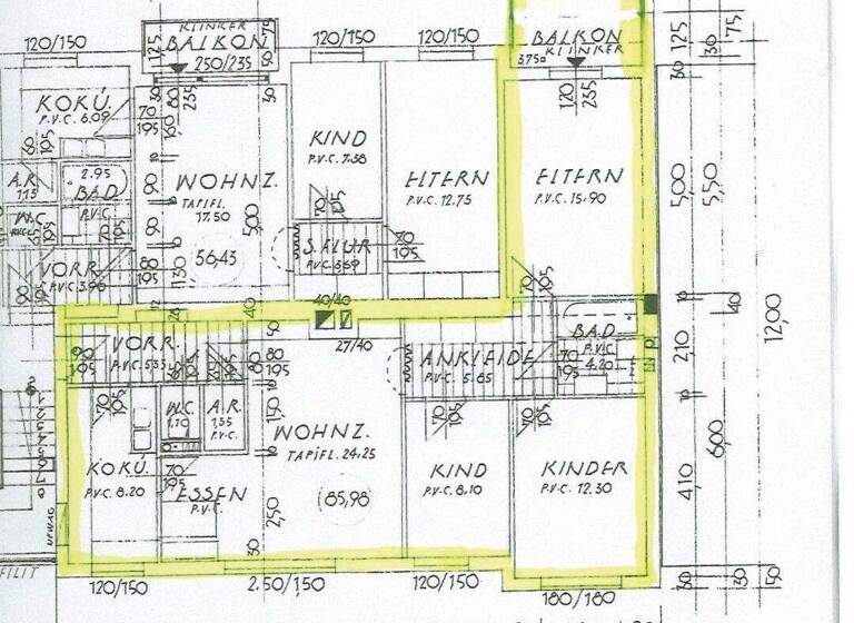 Wohnung zur Miete 940 € 4 Zimmer 86 m² 2. Geschoss Tulln an der Donau 3430