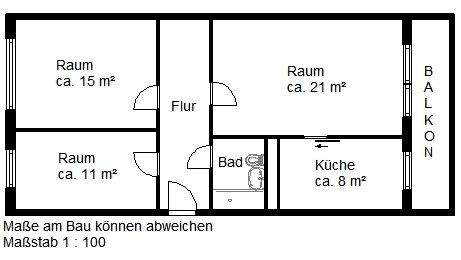 Wohnung zur Miete 344 € 3 Zimmer 68,6 m²<br/>Wohnfläche 5.<br/>Geschoss Weidenkätzchenweg 6 Heide-Nord / Blumenau Halle (Saale) 06120