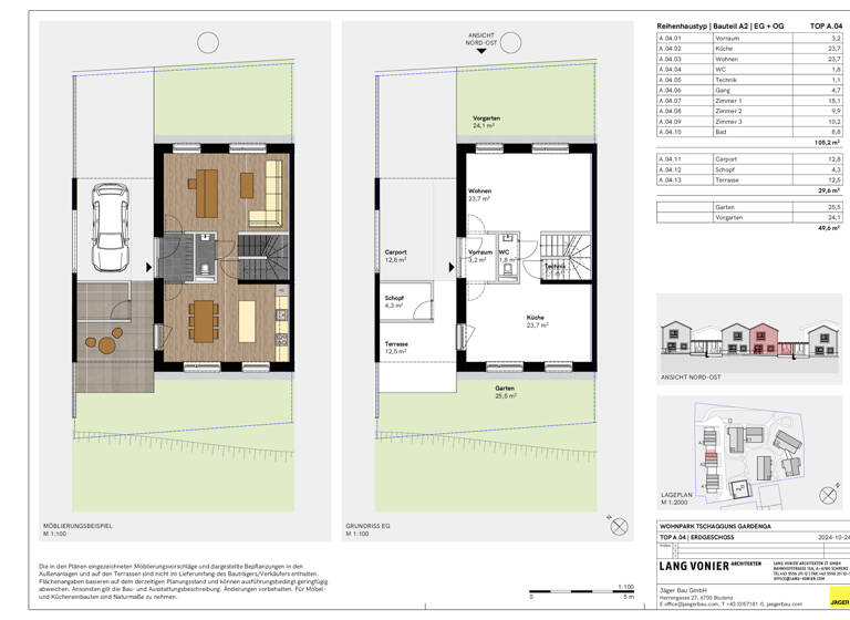 Reihenmittelhaus zum Kauf - Erstbezug 719.000 € 4 Zimmer 105 m² frei ab 01.06.2026 Gardengaweg Tschagguns 6774
