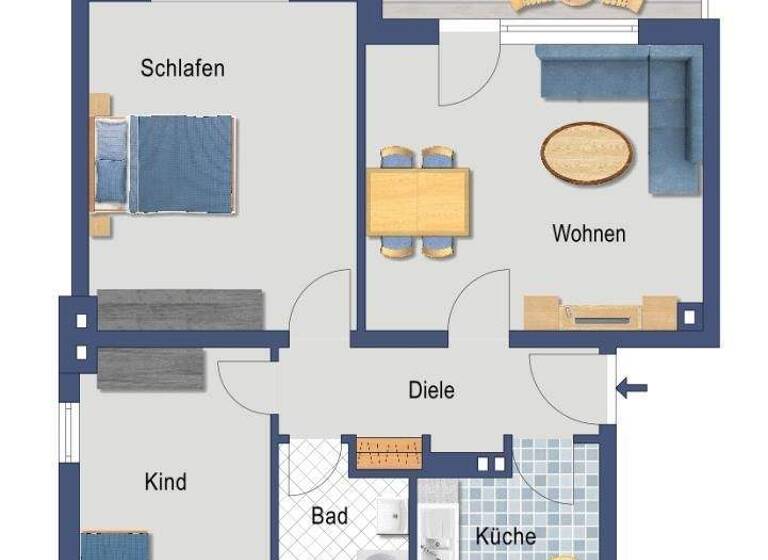 Wohnung zum Kauf provisionsfrei 234.000 € 3 Zimmer 71 m² 2. Geschoss Remscheider Straße 17 Kalk Köln 51103