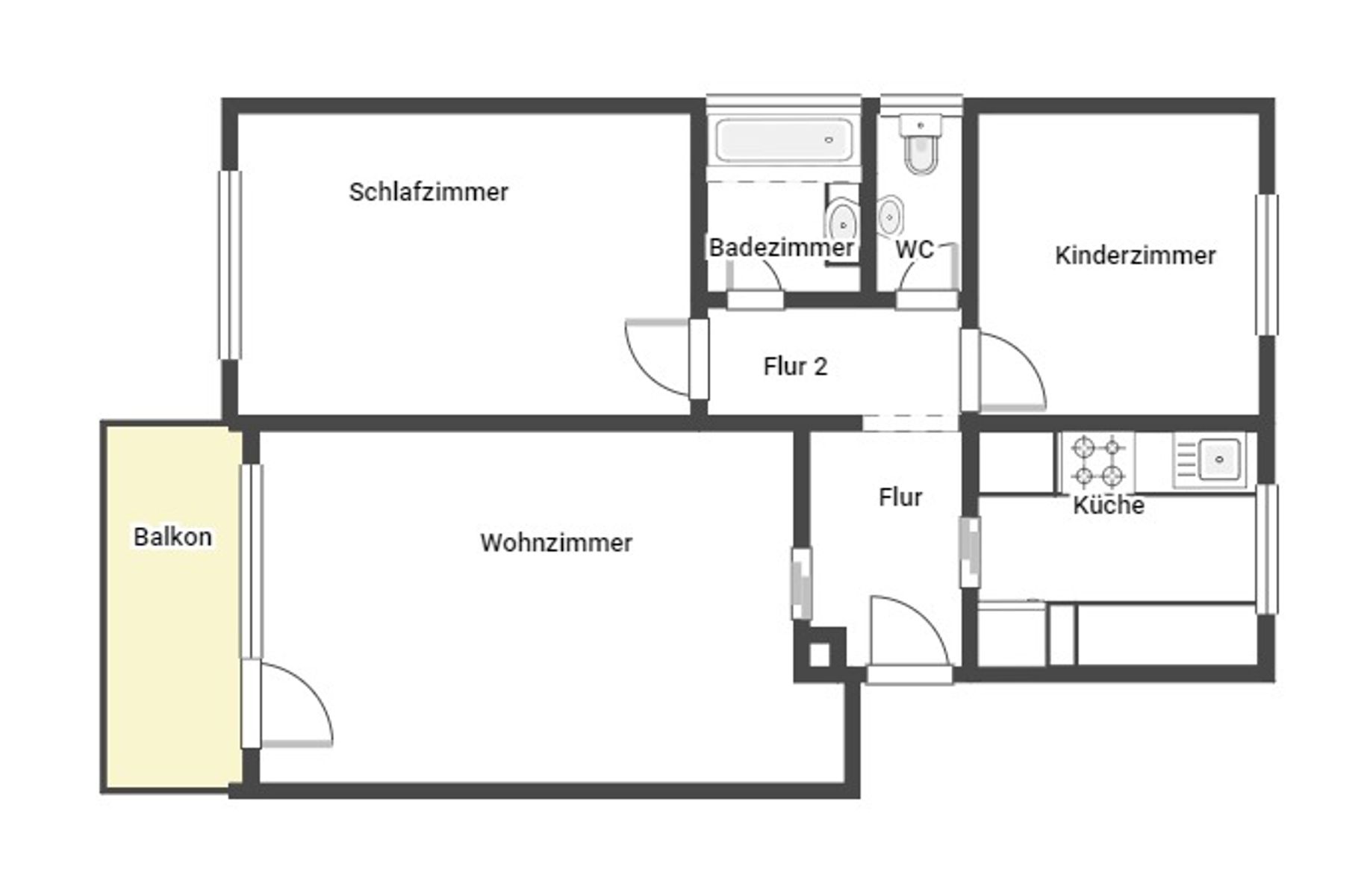 Wohnung zum Kauf 220.000 € 3 Zimmer 65 m²<br/>Wohnfläche 1.<br/>Geschoss Marbach Marbach am Neckar 71672