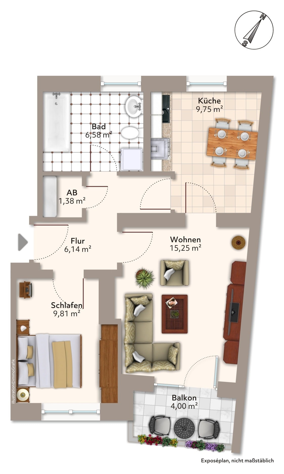 Wohnung zur Miete 440 € 2 Zimmer 52,9 m²<br/>Wohnfläche 01.01.2025<br/>Verfügbarkeit St. Pauli / Alexander-Puschkin-Straße Magdeburg 39108