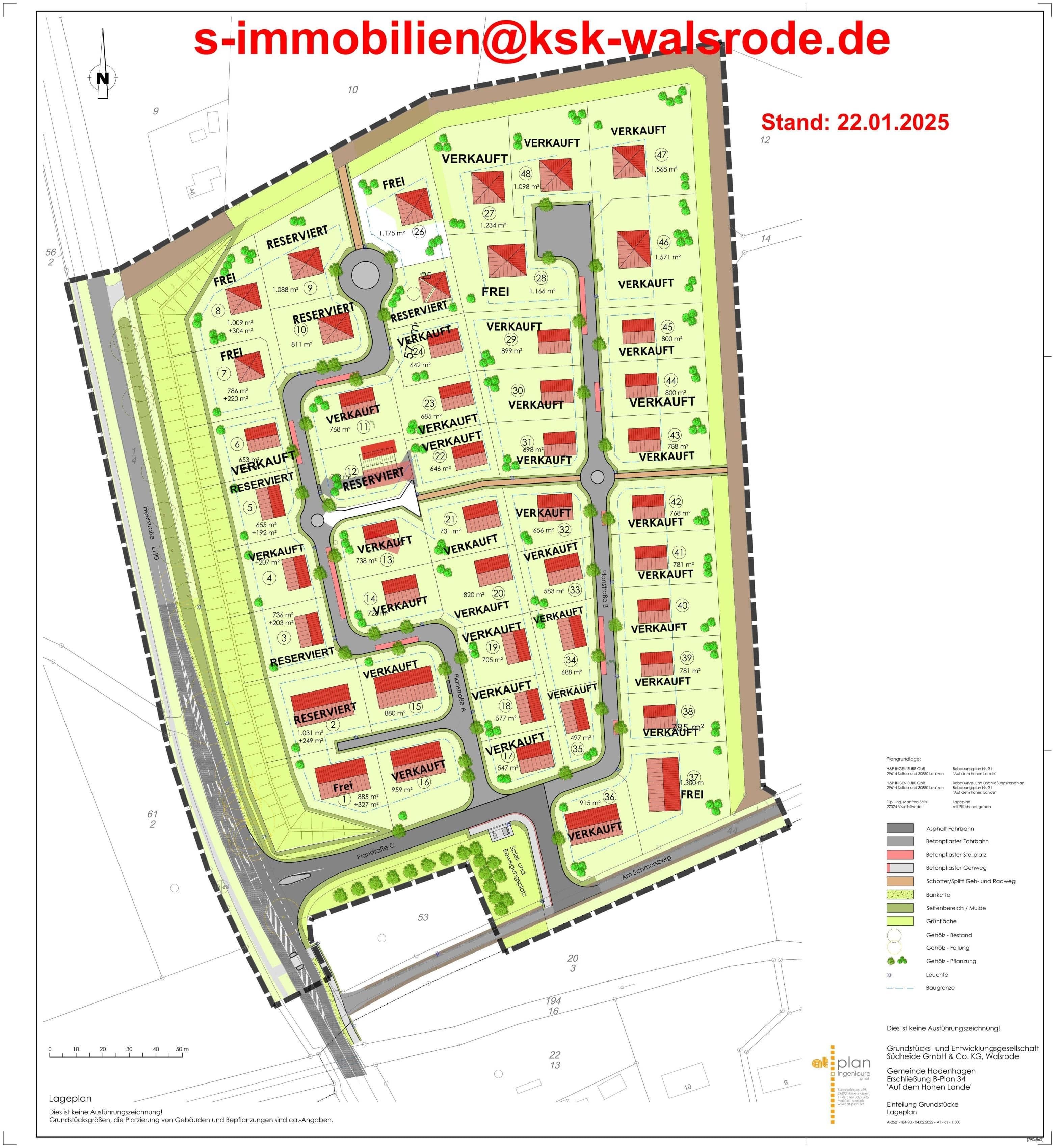 Grundstück zum Kauf provisionsfrei 119.714 € 1.006 m²<br/>Grundstück Hodenhagen 29693