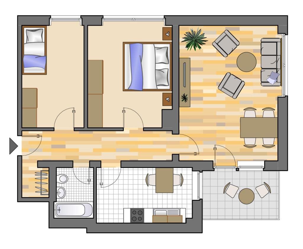 Wohnung zur Miete 539 € 3 Zimmer 74 m²<br/>Wohnfläche 6.<br/>Geschoss Bebelstraße 16 a Drewer - Nord Marl 45770