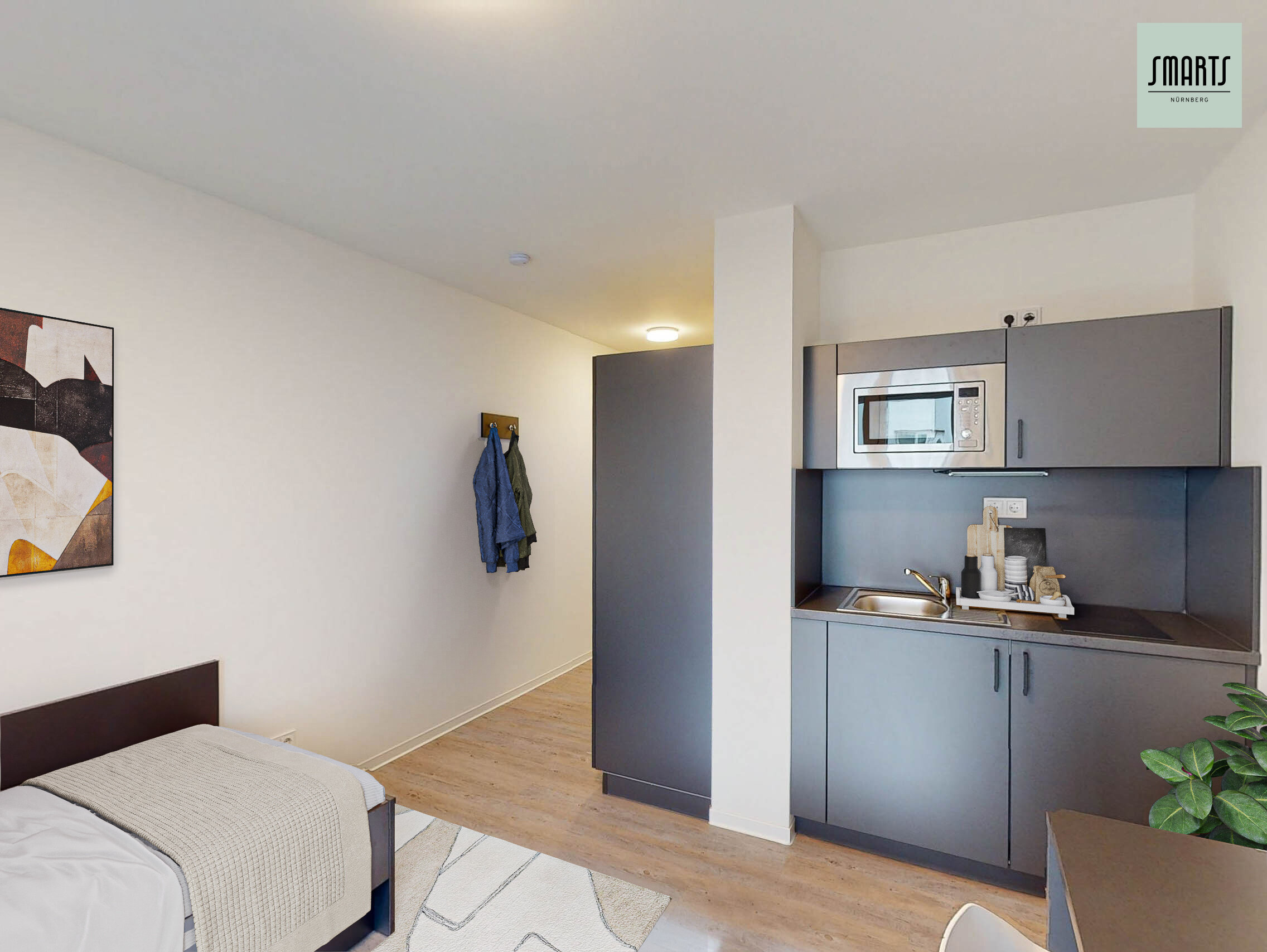 Wohnung zur Miete 495 € 1 Zimmer 19,8 m²<br/>Wohnfläche 3.<br/>Geschoss Stephanstraße 9 Glockenhof Nürnberg 90478